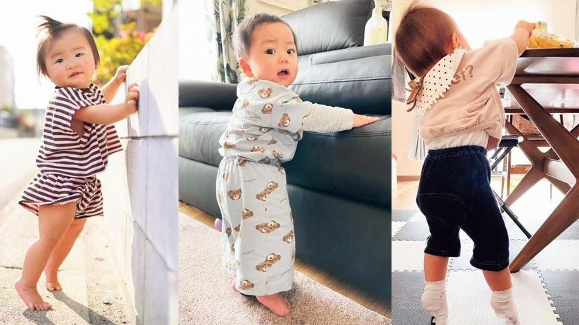 金メダル級の「つま先」ピーーン！！赤ちゃんの「つま先立ち」選手権！