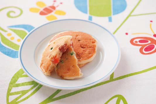 野菜がまぎれるパンケーキ