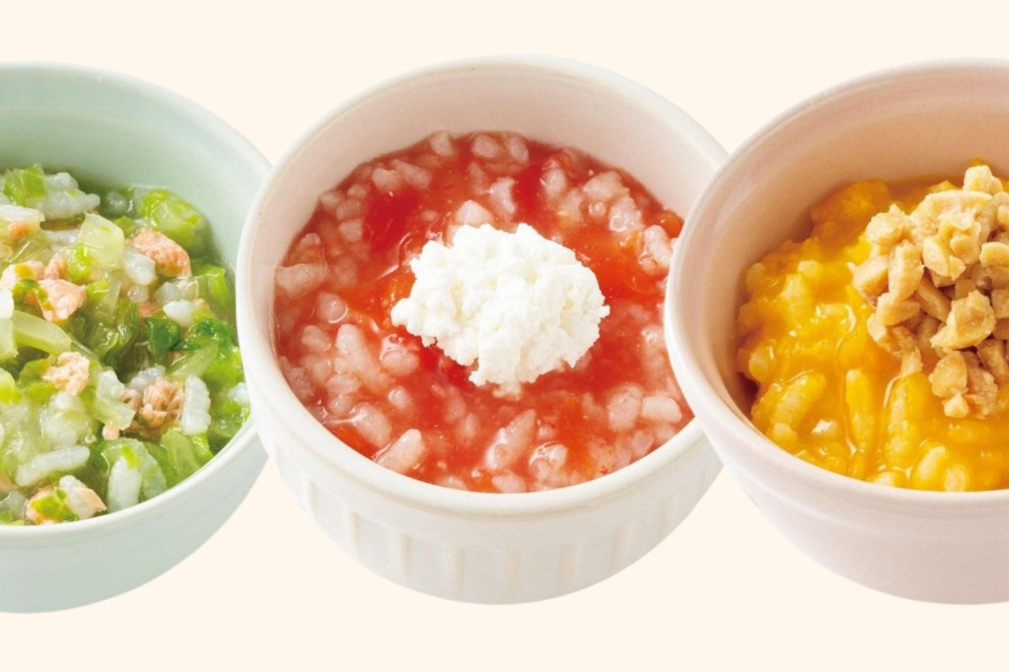離乳食中期の「おじや」9品。煮るだけ＆チンするだけの時短レシピ｜生後7～8ヶ月頃・モグモグ期