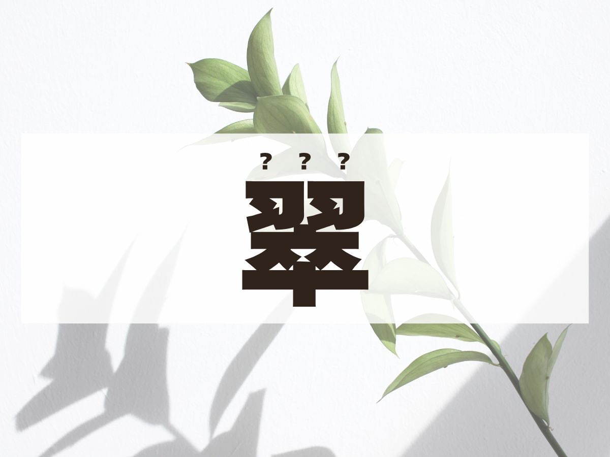 「翠」ちゃん。この名、何て読む？「すい」ちゃんではありません！