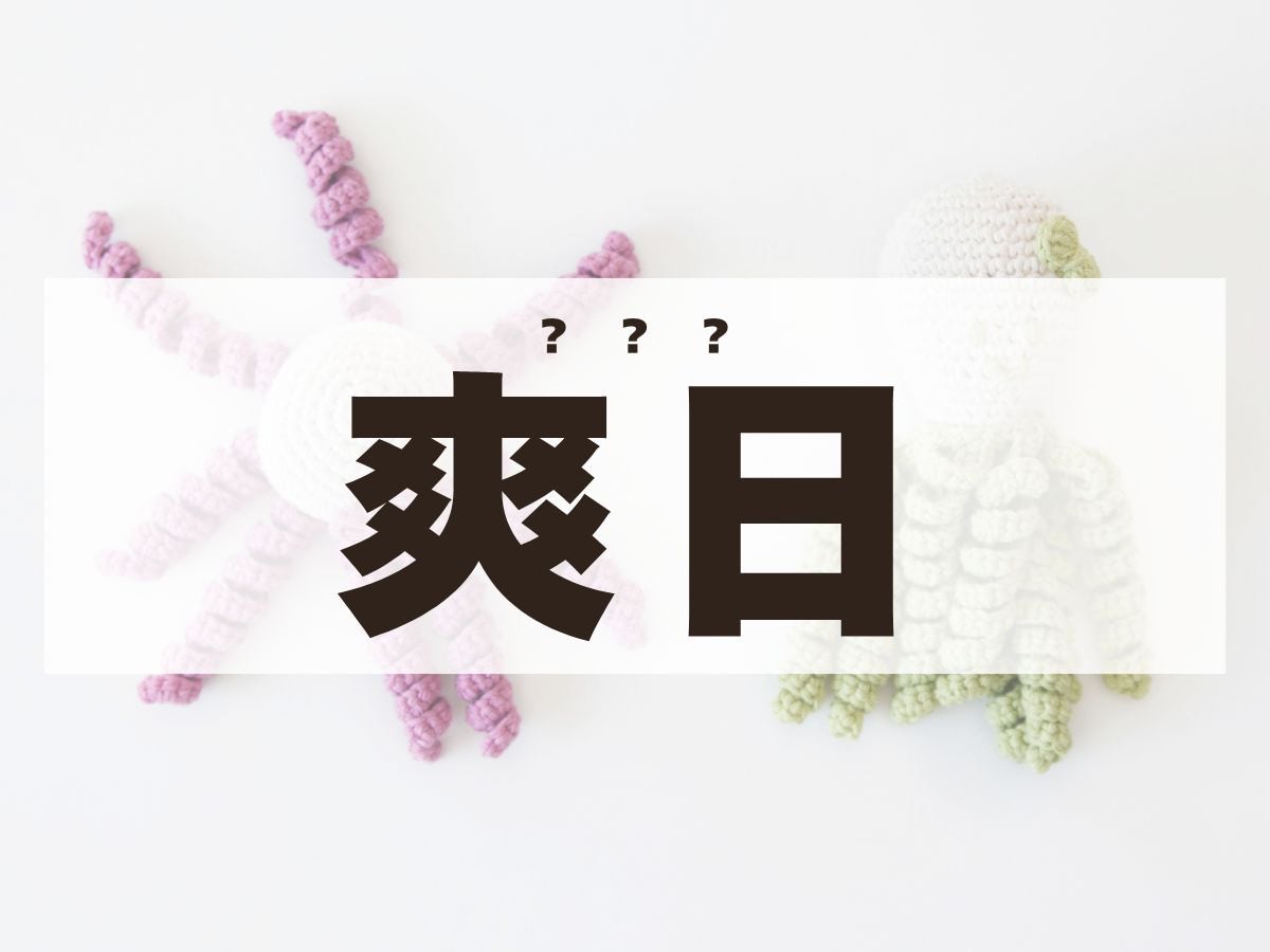 「爽日」ちゃん。この名前、何て読む？