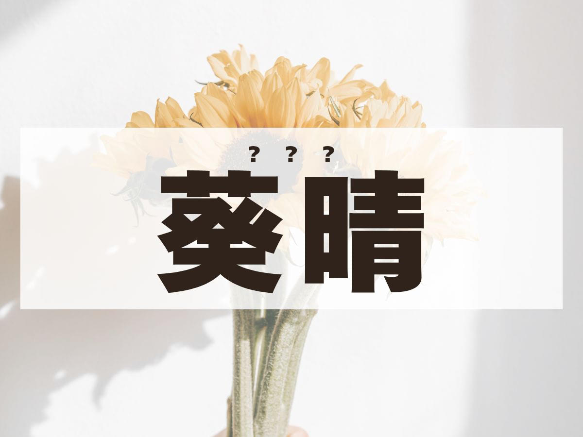 「葵晴」くん。この名前、何て読む？