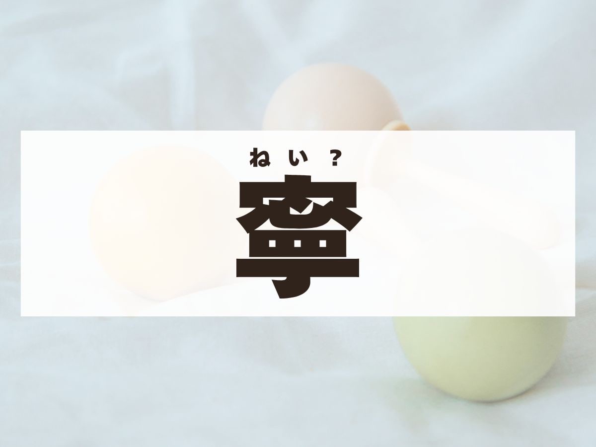 「寧」くん。この名前、何て読む？ねいではありません！