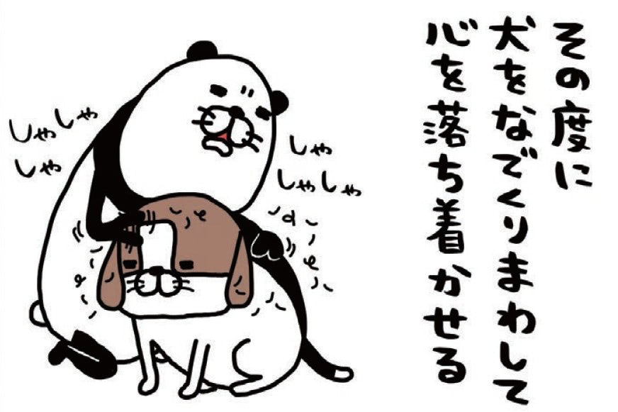 おうちに「ヤツ」が現われた！！怖すぎて思わず愛犬をなで回し、心の平穏を取り戻す。【パンダと犬#19】