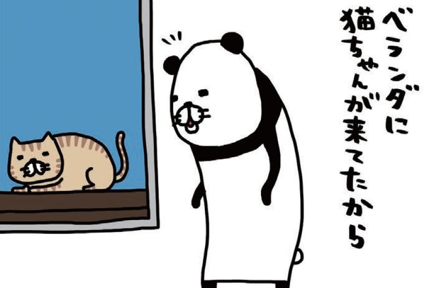 ベランダに猫ちゃんが。愛犬と窓越しにご対面させてみたら&hellip;まさかの反応！？【パンダと犬#34】