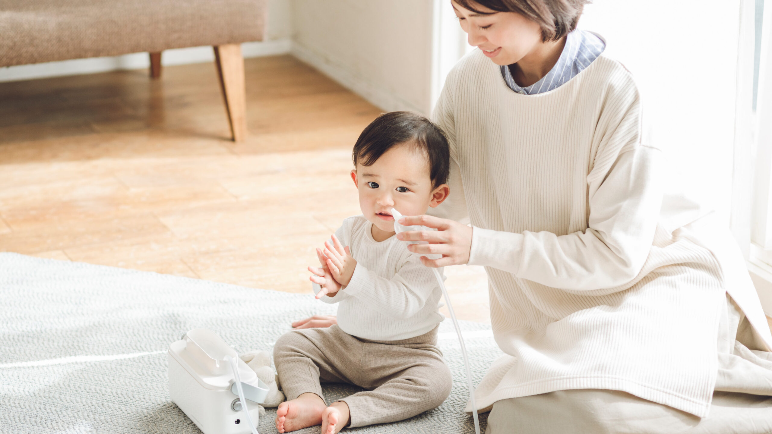 赤ちゃんの鼻水対策に！子育てスタイルにマッチした最新電動鼻すい器が登場
