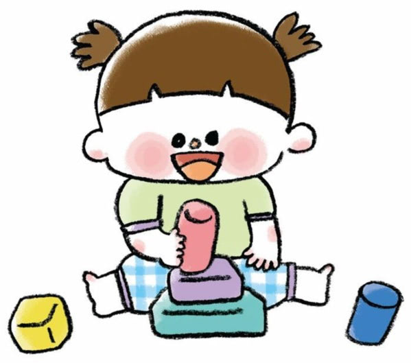 赤ちゃん　積み木