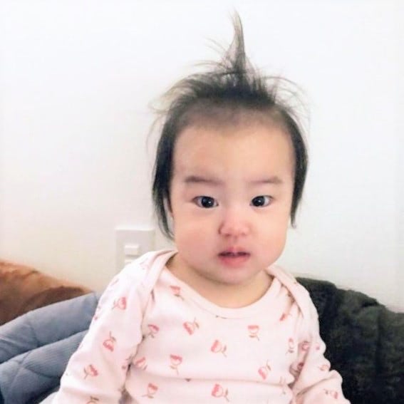 寝ぐせ　赤ちゃん