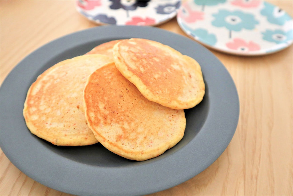 紺野あさ美　豆腐とにんじん入りのパンケーキ