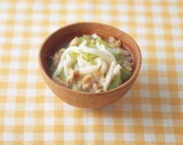 あさりとキャベツのうどん