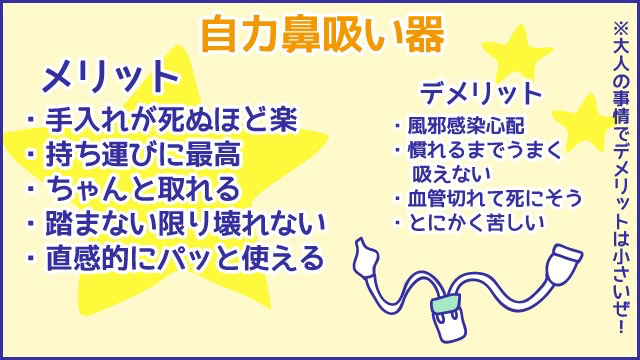 手動　鼻吸い器　メリット