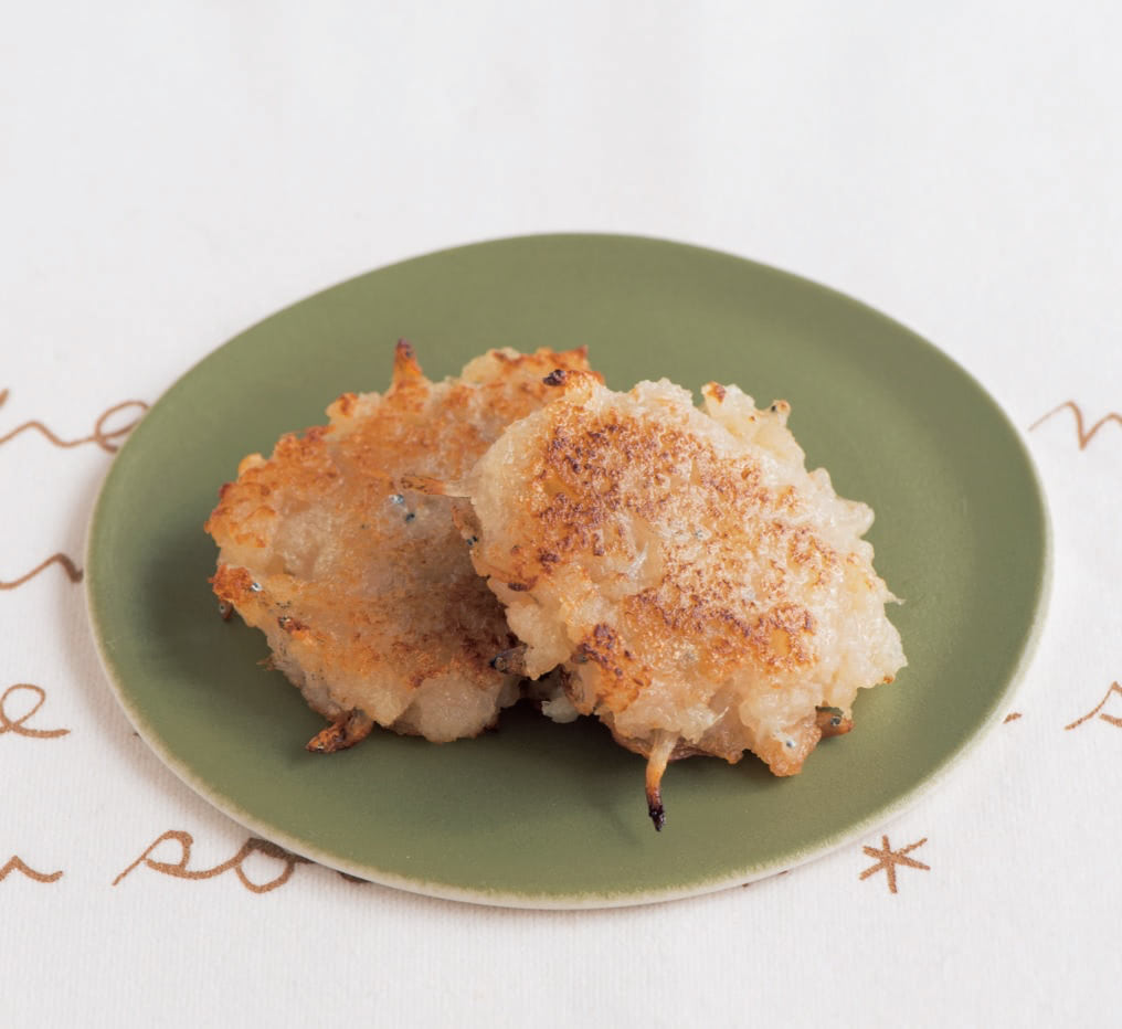 すりおろしれんこんとしらすのお焼き