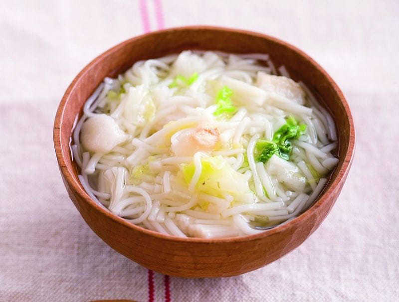 麩と白菜のにゅうめん