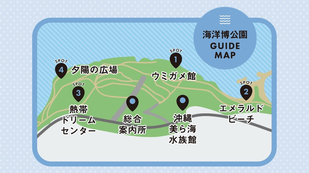 海洋博公園のマップ