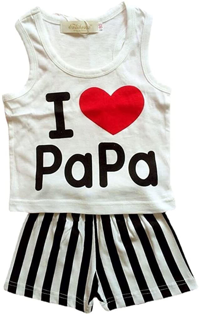 MeL I Love MAMA I LOVE PAPA ノースリーブ＆パンツセット