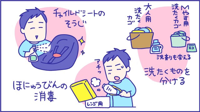 夫　家事分担