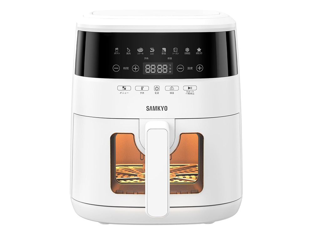 【SAMKYO】7種のよく使うメニュー付き！ノンフライヤー 4.2L