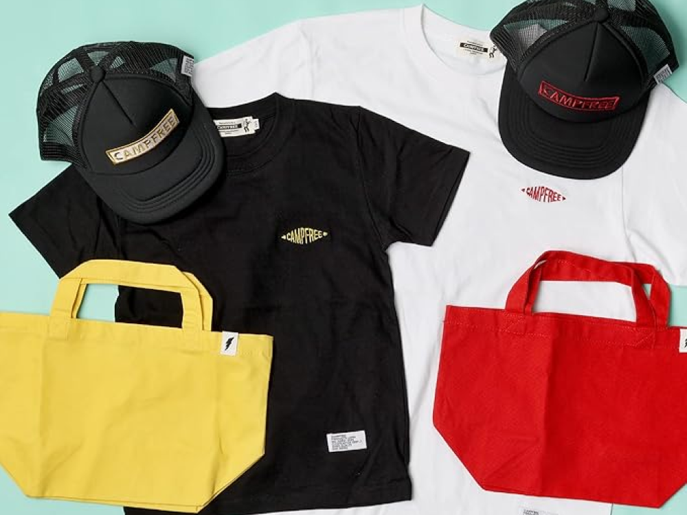 【CAMPFREE】ワンポイント刺繍の親子ペアTシャツ