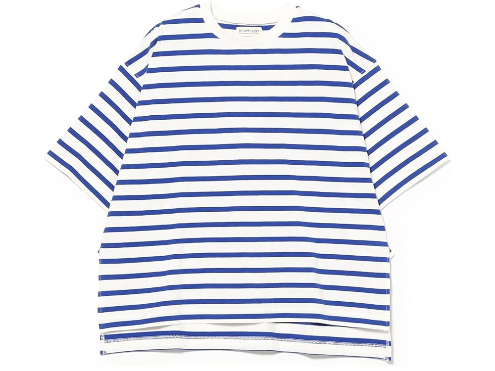 【BEAMS BOY】TEE ボーダー ビッグスリーブ