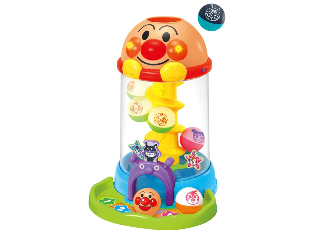 【ジョイパレット(JOYPALETTE)】アンパンマン にぎって! おとして! 光るくるコロタワー