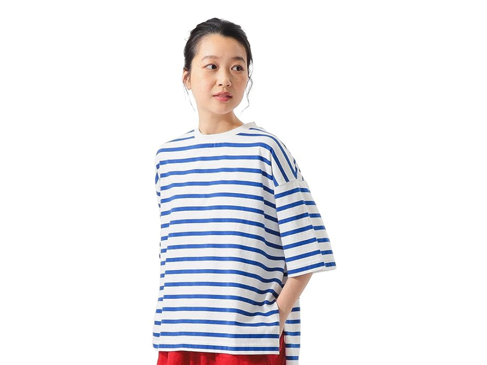 【BEAMS BOY】TEE ボーダー ビッグスリーブ