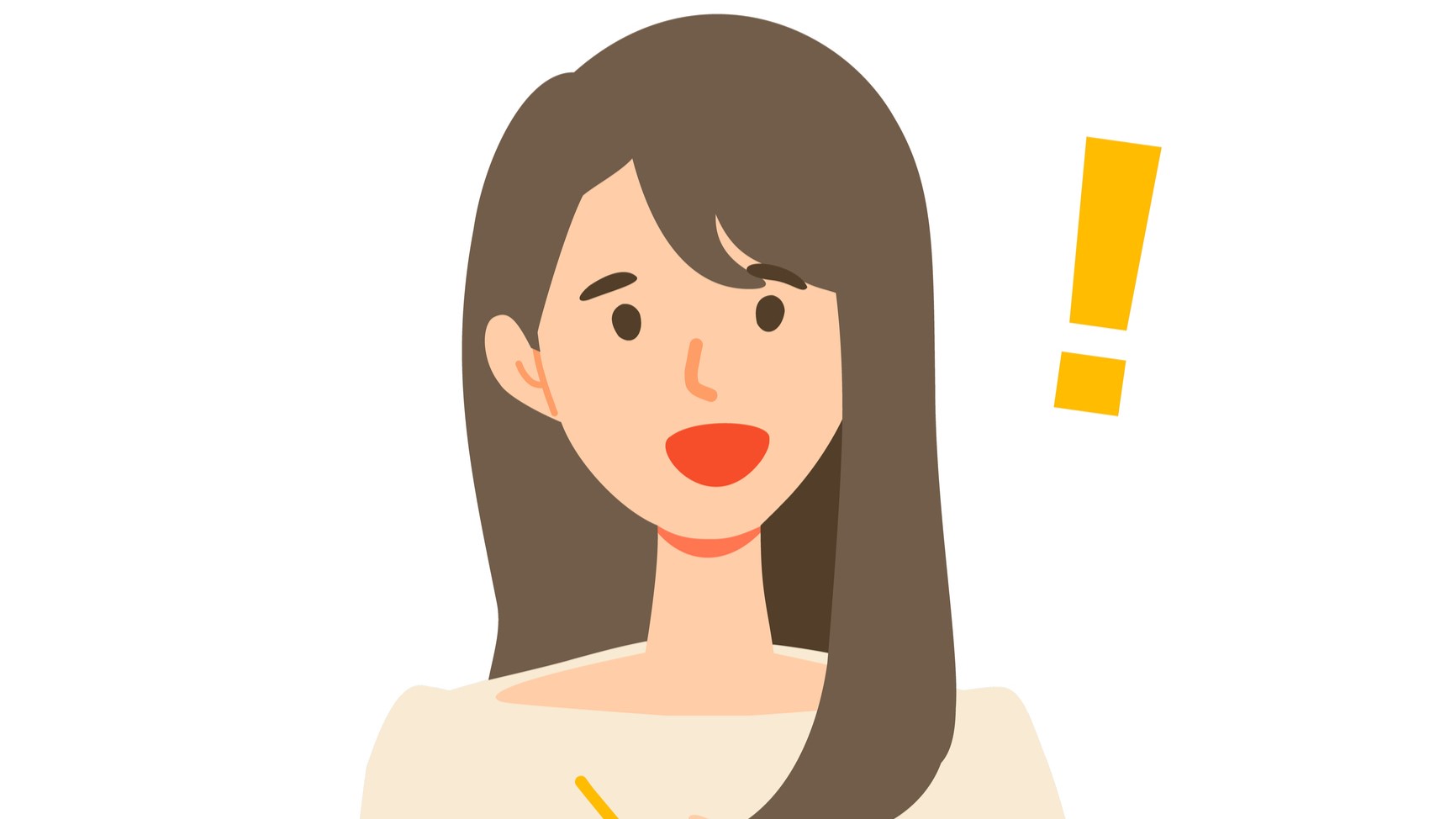 疑問が解決して納得している女性