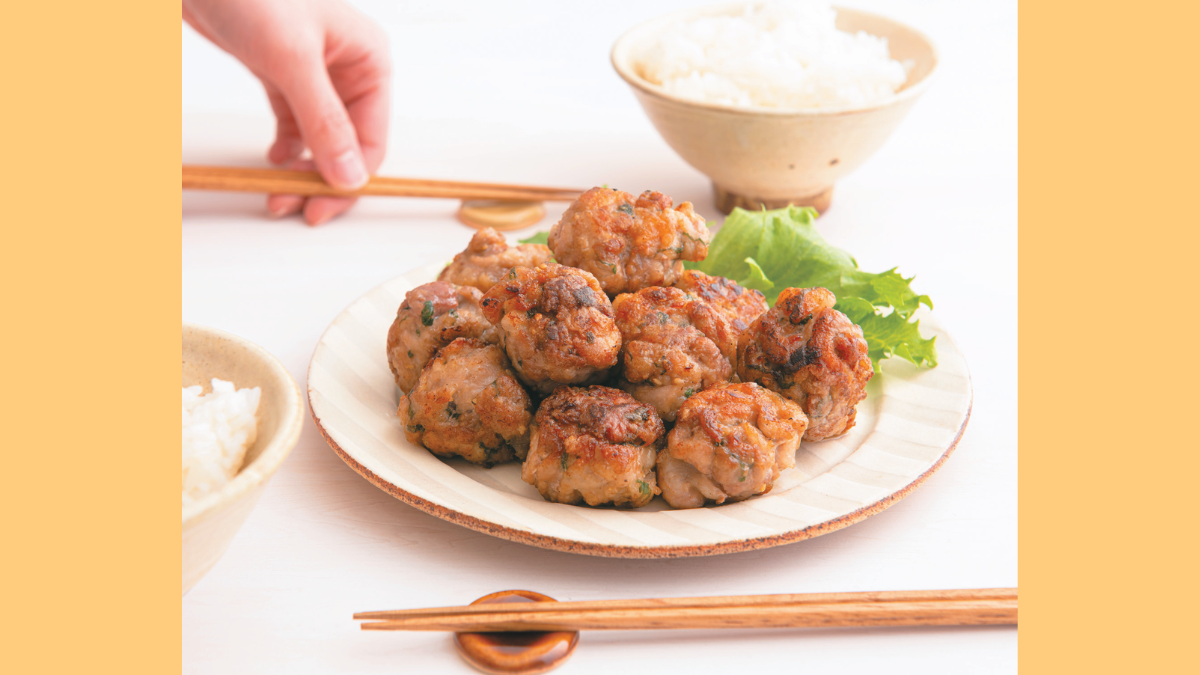 〈大葉とごまの豚こまだんご〉肉肉しい食感で食べごたえ満点！【リピ確ごはん】